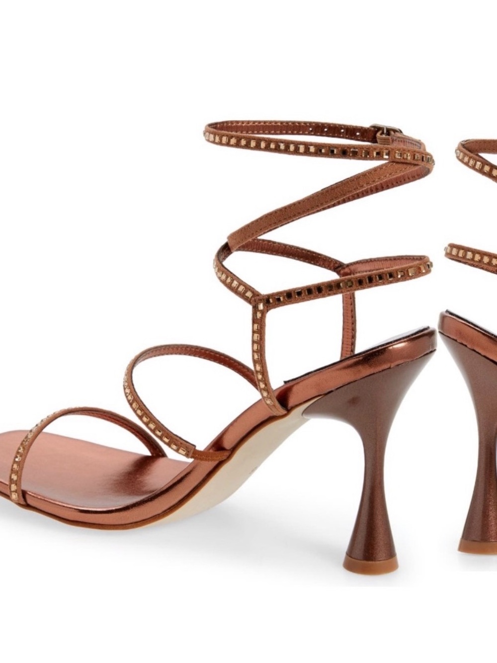 Jeffrey Campbell Glamorous Strappy Sandal Heel - Rose Gold